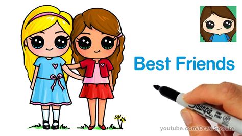 best friend images drawing|cute drawings for a friend.